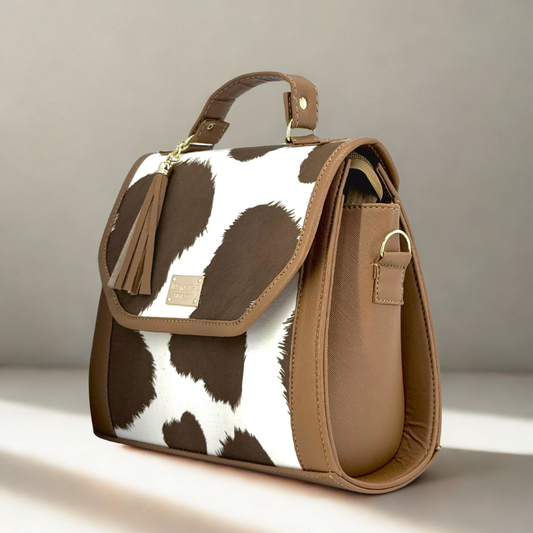 Bolsa Mochila Esmeralda estampado de Vaca