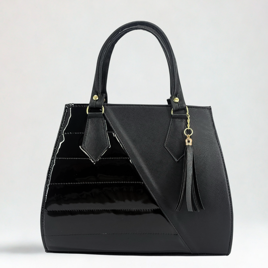 Bolsa Natalia con Capitaneado en charol