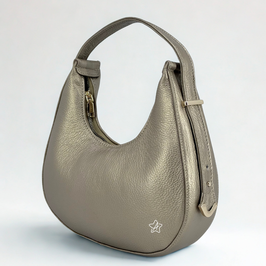 Bolsa Mediana Media Luna de PIEL GENUINA NOVA para Mujer