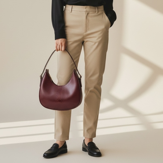 Bolsa Nova en Charol con Grabado de Víbora