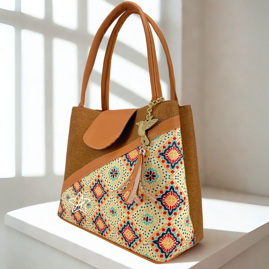 Bolsa Mediana Artesanal Regina para Mujer con Doble Compartimento