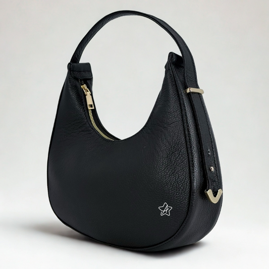 Bolsa Mediana Media Luna de PIEL GENUINA NOVA para Mujer