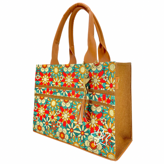 Bolsa Tote Grande Magui para Mujer con Cierre Superior y Broche