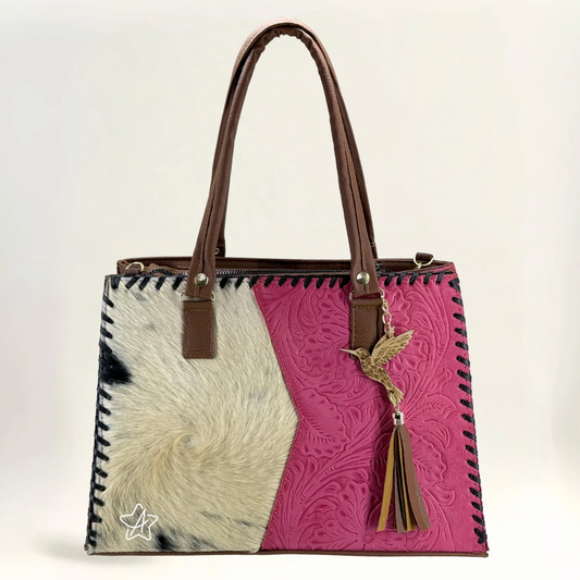 Bolsa Cindy con pelo de Vaca